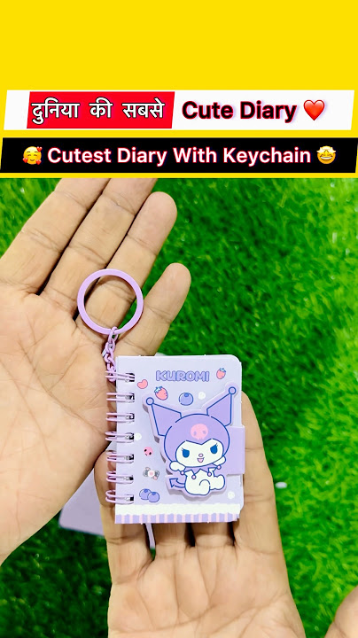 🥰🦄Aesthetic   cute” cutest Kuromi diary with keychain💕kuromi stationery!  Cute stationery items