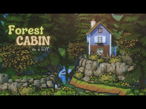 Forest Cabin on a Hill 🪵| The Sims 4 | Speed Build with Ambience Sounds
