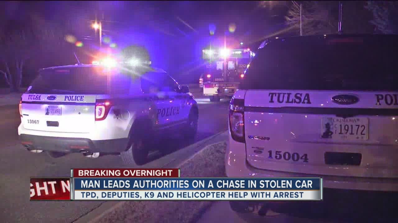 TPD arrest stolen vehicle suspect in N. Tulsa - YouTube