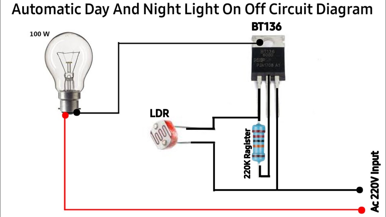 How To Make Automatically Bulb Day And Night Light On Off Circuit ...