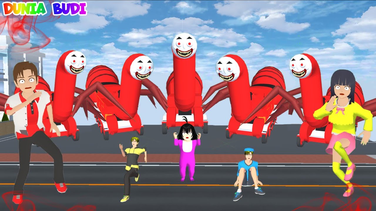 Yuta Mio Panik Monster Kereta Thomas Exe Kembar 5 Kepung Baby Celine 😱 | Sakura School Simulator