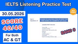 IELTS Listening Practice Test 2026 with Answers 30.05.2026 - Test #339