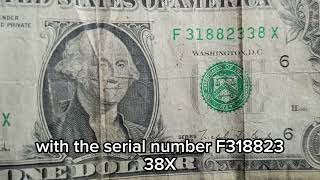 Rare $1 Bill 1988A – Serial Number F31882338X | Up $50  To $1,000+#RareDollar#1DollarBill