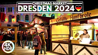 🇩🇪 Dresden 2024, One of the Best Christmas Markets in Germany🎄4K HDR 60fps Walking Tour