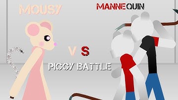 Mousy Vs Mannequins (Piggy Vs InfectedDeveloper Piggy Roleplay) - Stick Nodes Piggy Animation