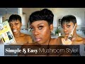 EASY MUSHROOM CUT STYLE!| SHORT HAIR TUTORIAL!