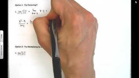 Evaluating Limits Using Algebraic Techniques Video 1