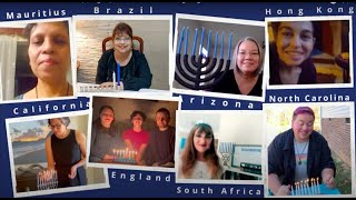 2021 Hanukkah 8 Candles, 8 Nights, Across 8+ time zones lighting