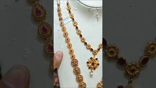 Joyalukkas Ruby Emerald Necklace#jewellery #gold #joyalukas #shortsfeed #viral #ruby