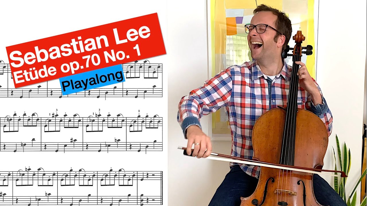 Sebastian Lee: 40 leichte Etüden op. 70/No.1 | playalong | different tempos | Cello Accompaniment