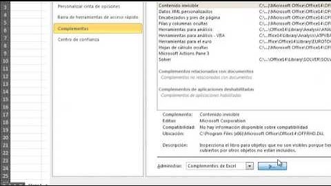 HABILITAR HERRAMIENTA SOLVER EN EXCEL 2010
