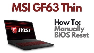 How To Reset BIOS / Replace CMOS Battery - MSI GF63 10SC Thin Gaming Laptop