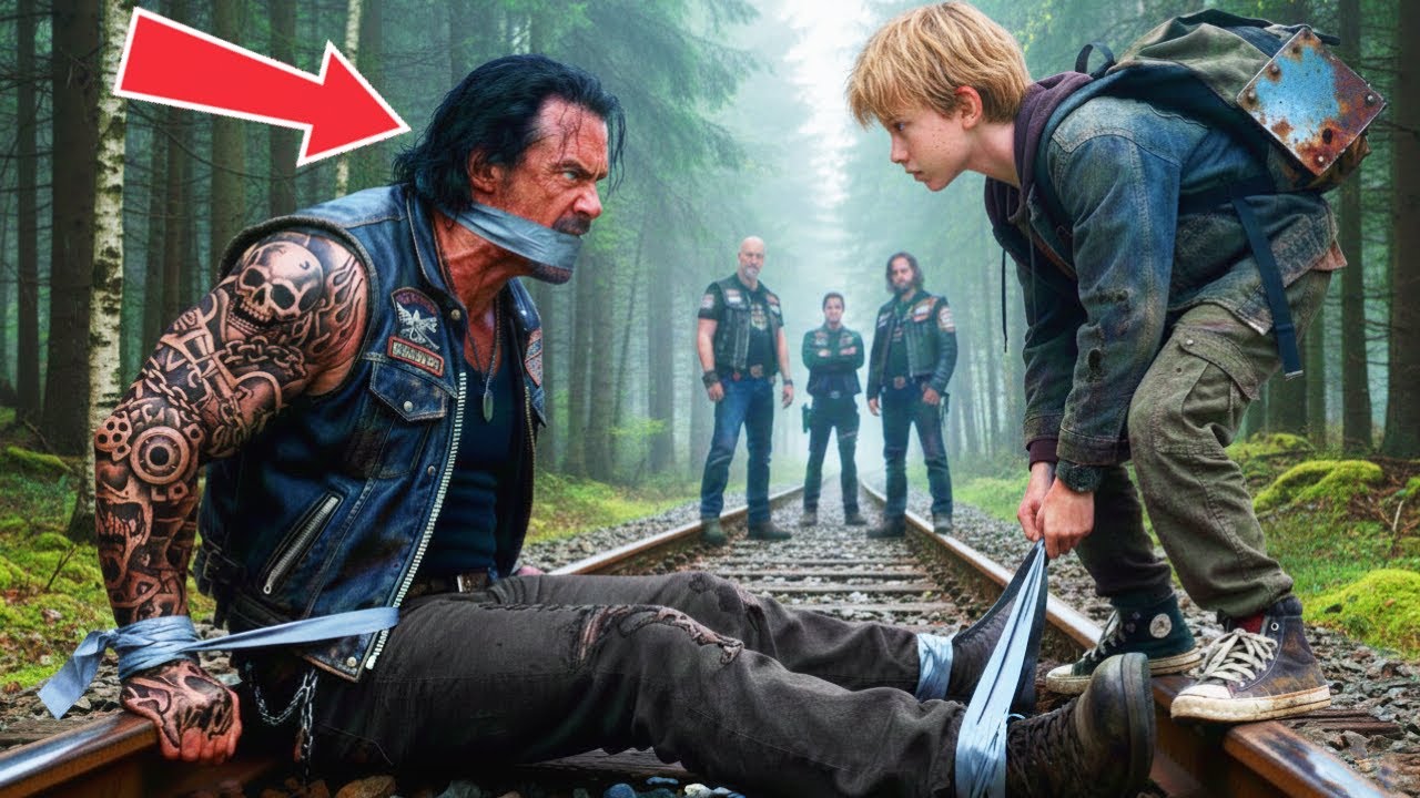 Waisenjunge findet Biker an Bahngleisen gefesselt — Seine Tat lässt 6000 Biker salutieren