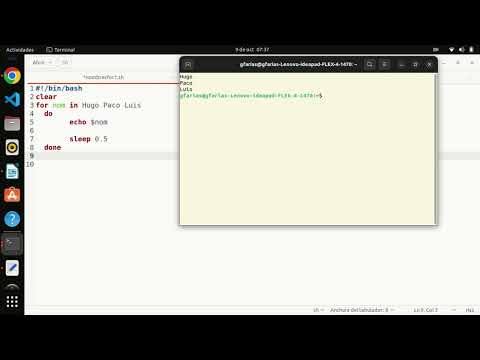 Bucle for en linux, 2 ejemplos simples