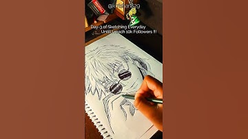 Day-3🔥  Sketching Everyday Until I reach 10k Subscribers !!! #art #artist #anime