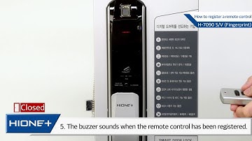 Hione Plus Smart Digital Door Lock :  How to register a remote controller