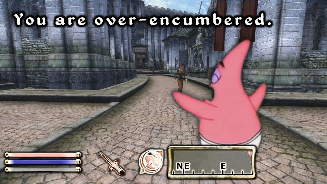 Encumbered in Oblivion Encumbered in Skyrim - YouTube