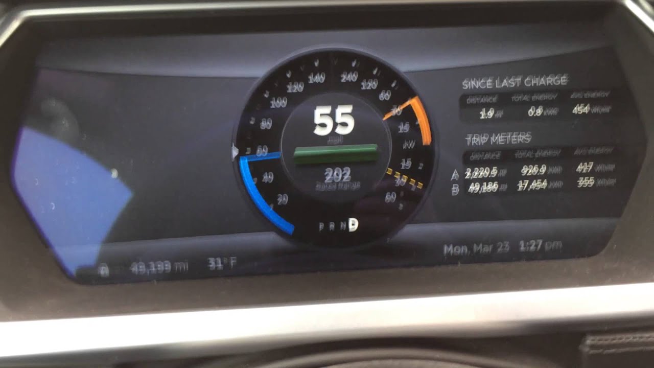 Tesla Motors Model S: Range Increase Surprise at 49,197 Miles !!! - YouTube