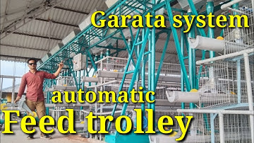 Automatic feed trolley system for Poultry farm || feed trolley || feeding system for Poultry farm