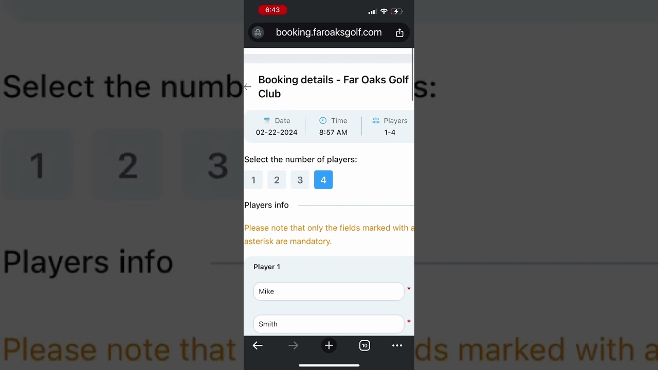 Golf Geek mobile tee time booking engine
