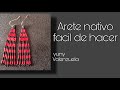 BISUTERIA FACIL PASO A PASO arete nativo con chaquiras y canutillos