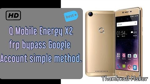 QMobile Energy X2 frp bypass/Google account bypass Android 6.0 Without PC
