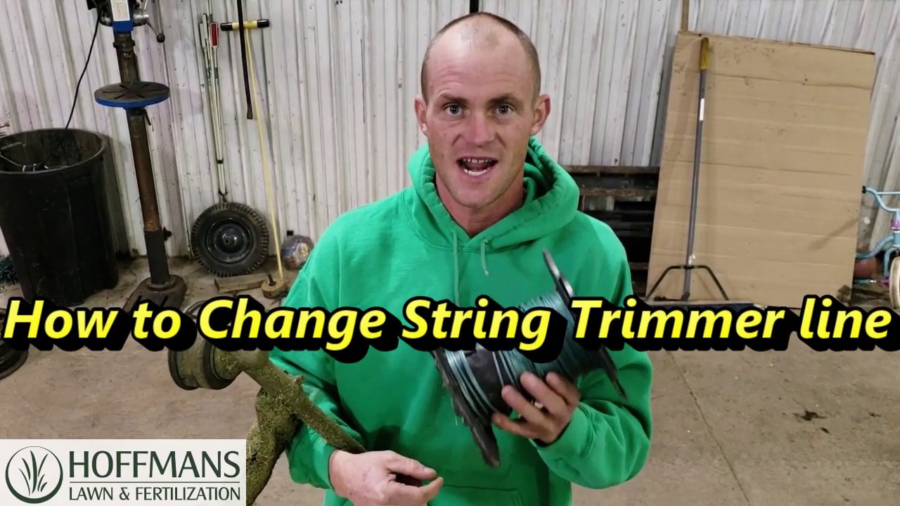 How to change string trimmer line - YouTube