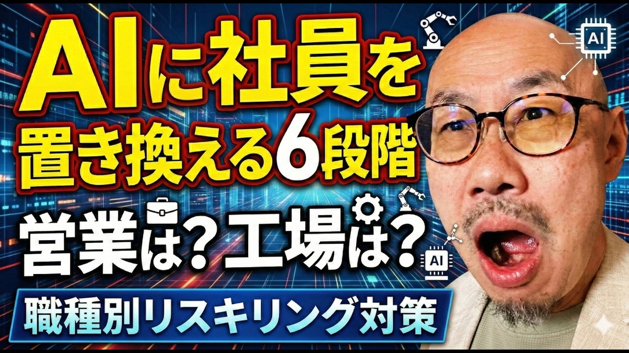 【AI自動化 段階 リスキリング】会社のAI化へのロードマップ全公開！
