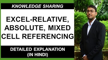 MS Excel - Absolute, Relative & Mixed Cell Reference (Hindi) #Excel #CellReference