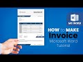 How to Make Invoice in Microsoft Word  ⬇ DOWNLOAD FREE (2021)