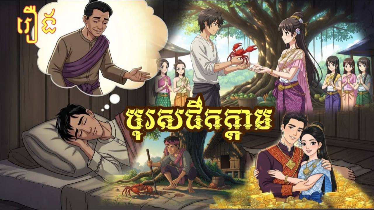 រឿងបុរសជីកក្ដាម/ ៥រឿងជាប់ៗគ្នា#រឿងព្រេងនិទានខ្មែរ #khmerfairytales