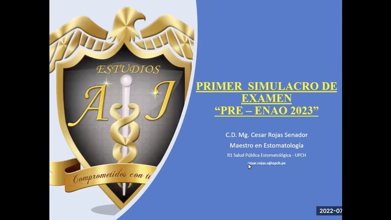 ENAO 2023 - Simulacro para el Examen Nacional de Odontología