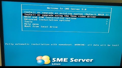 SME Server / Cent Os Installation Procedure
