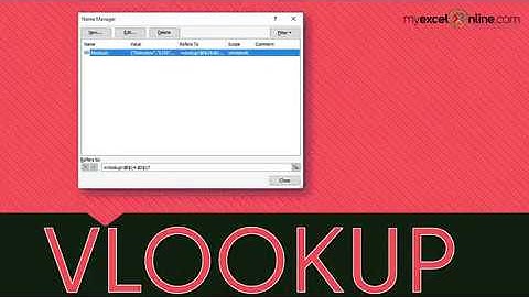 Named Ranges with Excel Vlookup Formula