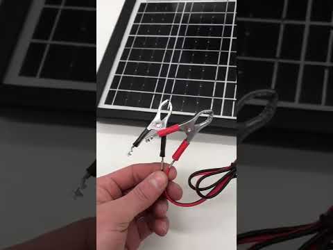 Портативна сонячна панель 15W/12W--6V/9V/16V USB, набір перехідників + дроти АКБ, розмір 36х25см, видео 1