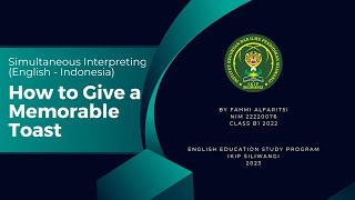 INTRODUCTION TO INTERPRETING - SIMULTANEOUS INTERPRETING (English-Indonesian)