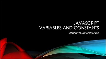 JavaScript-3b - Variables and Constants