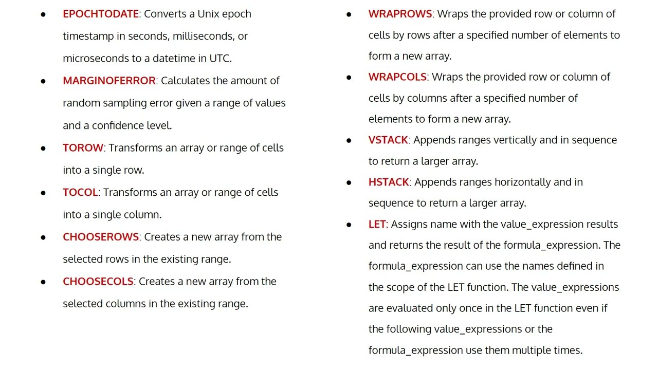 Google Sheets Update: 11 NEW Functions added!