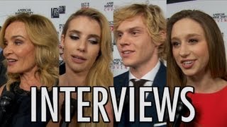 Celebrity American Horror Story Coven Interviews! Emma Roberts, Evan Peters, Taissa Farmiga, Jessica Lange! Profile