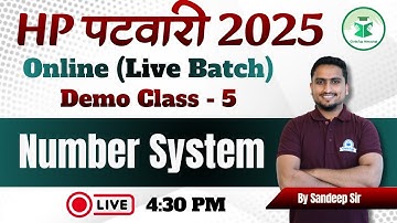 HP Patwari 2025 Online (Live Batch) | Demo Class-5 | Number System | By Sandeep Sir | Civilstap