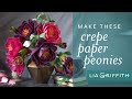 How to making a gorgeous peony flower with crepe paper