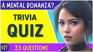 ⭐33 General Knowledge Trivia Questions | Trivia Quiz