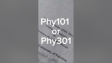 Vu Phys101 or Phy301?