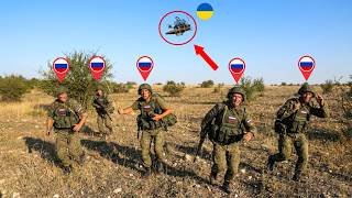 Ukrainian FPV Drones Spot Large Russian Troop Movement in Open Terrain
