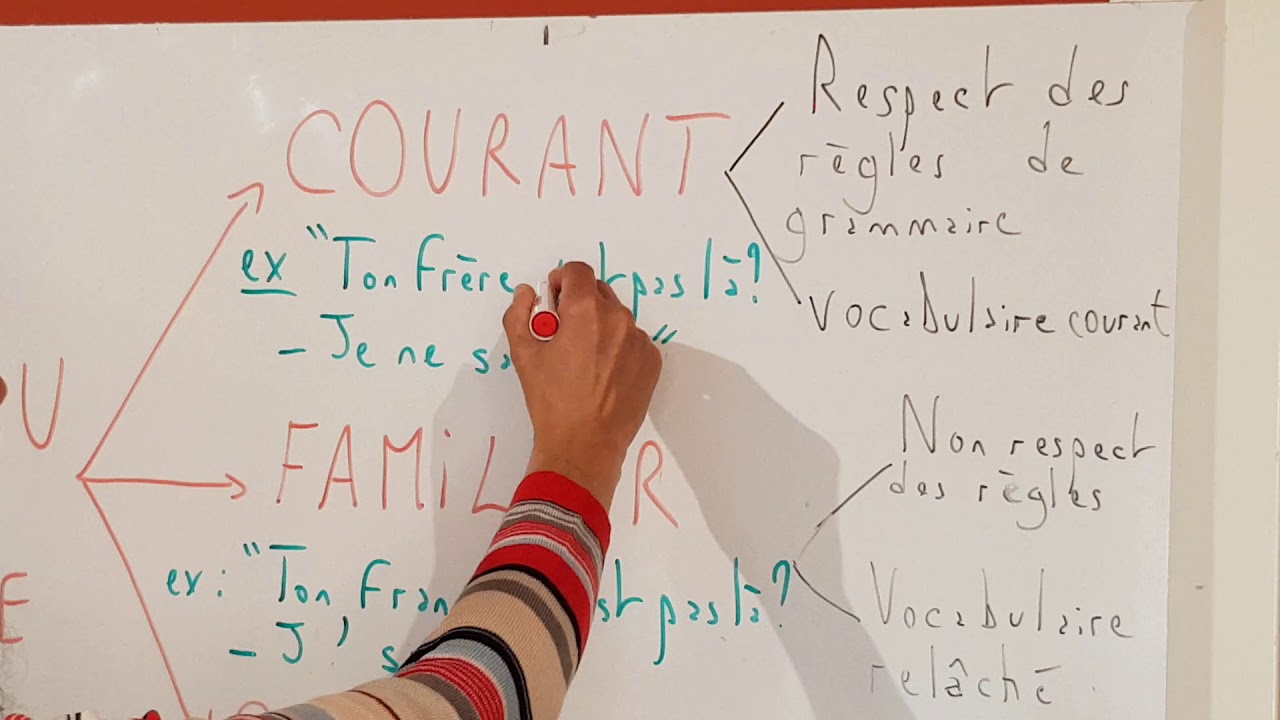 (n°6) Cours de français - 5ème - Les niveaux de langue