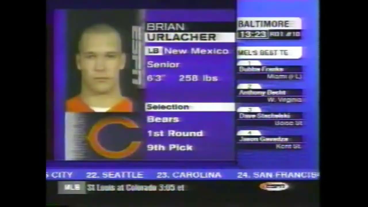 Bears Select LB Brian Urlacher (2000 NFL Draft)