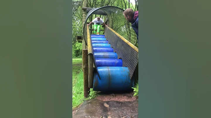 Bouncy Barrel slide. Ashcombe adventure centre