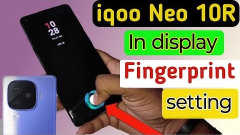 Iqoo neo 10r 5g display fingerprint setting/Iqoo neo 10r fingerprint screen lock/fingerprint sensor