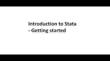 Introduction to Stata Getting started