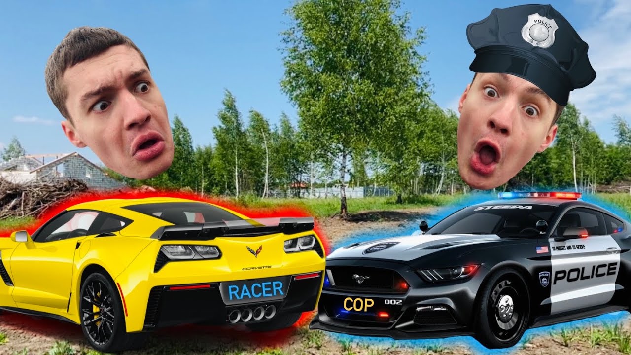 The secret policeman started the chase for the evil racer Mr. Joe - YouTube